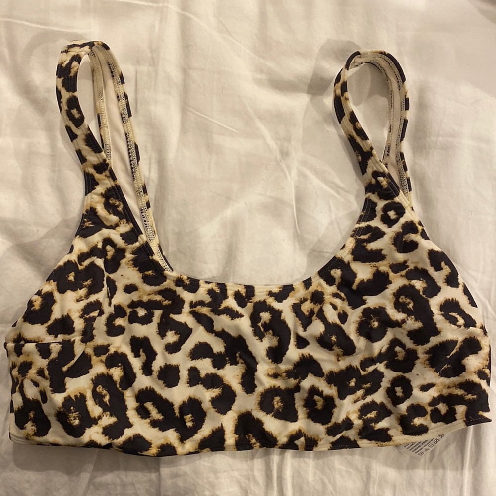 Abercrombie and Fitch leopard bathing suit top